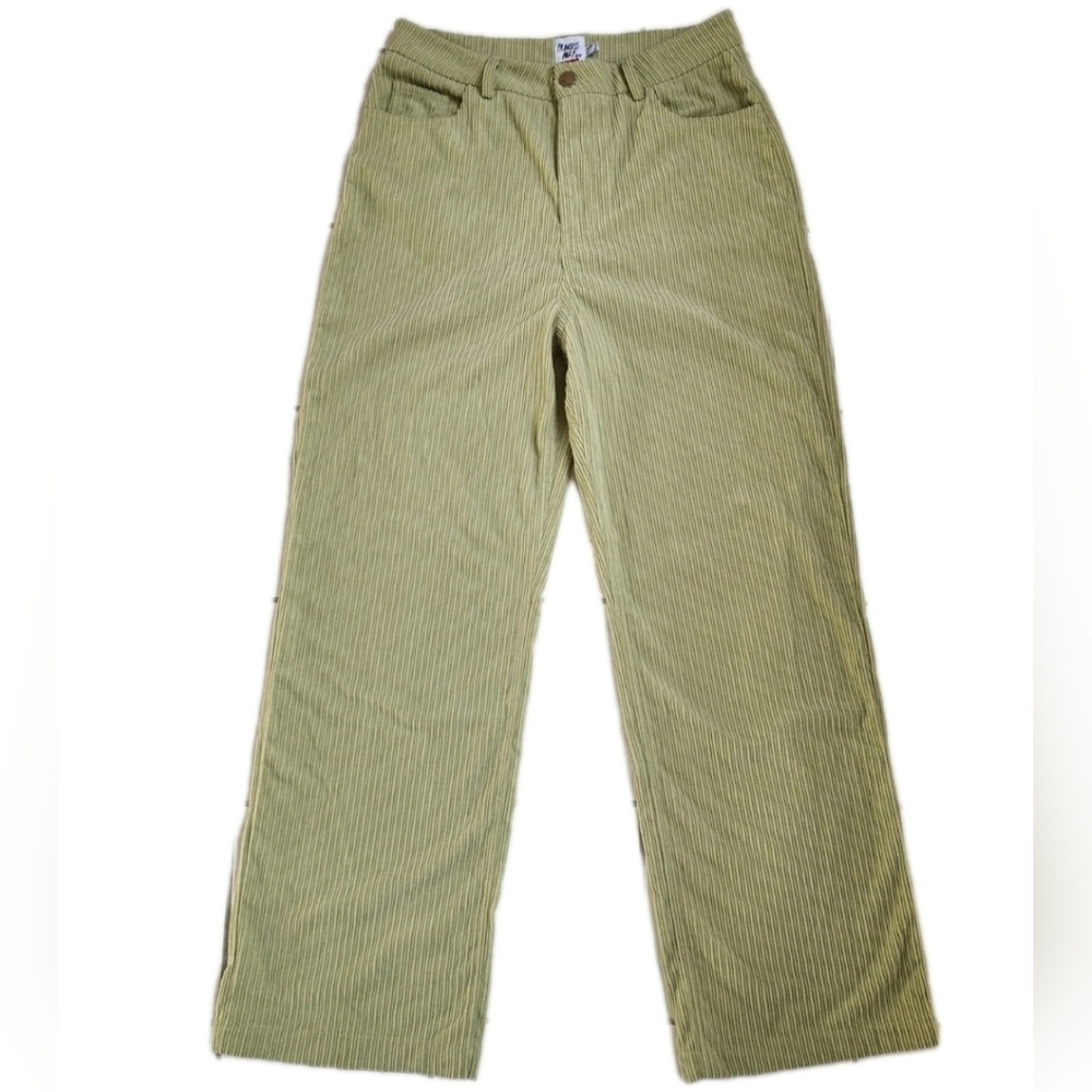 NWOT Corduroy Pants Light Green Ribbed Wide Legs by Princess Polly Size 8